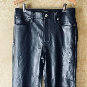 NWT J. Crew Black Faux Leather Pants